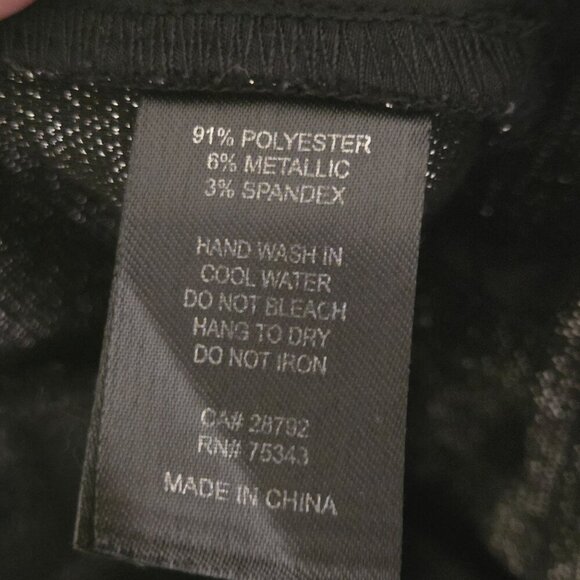 Rachel Zoe Black Silver Shimmer Wide Leg Party Night Out Pants Size 8 - Picture 7 of 7